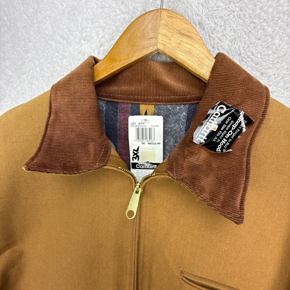 Carhartt Detroit Jacket Blanket Lined Mens 56 3XL J01 BRN Brown NWT NOS - Picture 14 of 16